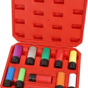 10pc 1/2 Dr Thin Wall Impact Socket Set