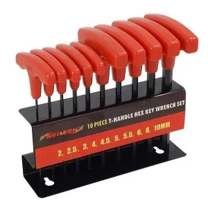 Hex Key Wrench Set - 10pc T-handle / Metric