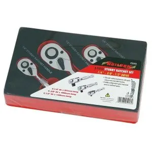 3PC STUBBY RATCHET HANDLE SET