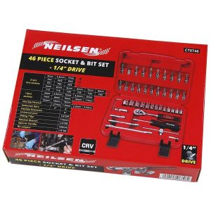 Socket And Bit Set - 46 Piece /accessories