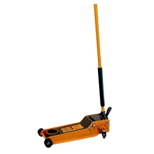5T Hydraulic Jack with pedal and rubber pads – YELLOW / GREEN