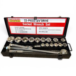 22PC Socket & Wrench Set 3/4" DR.